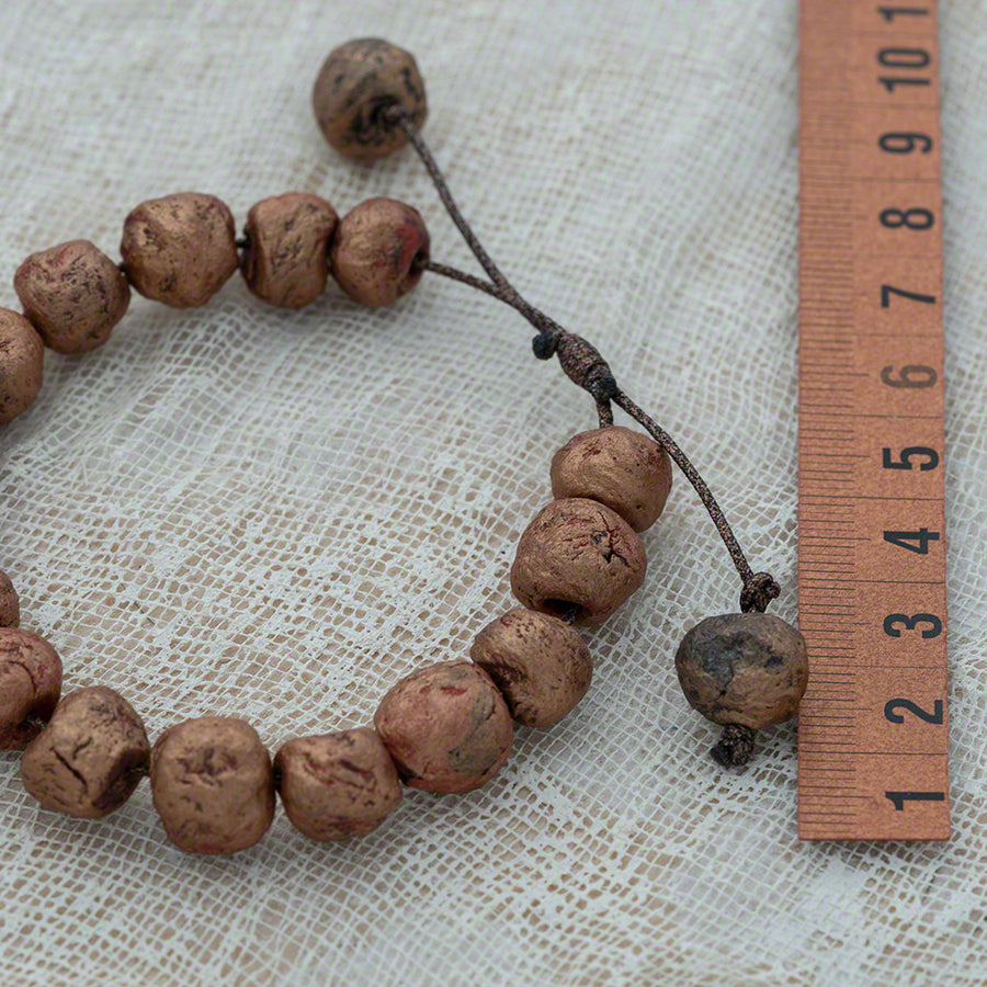 Bracelet with handmade clay beads